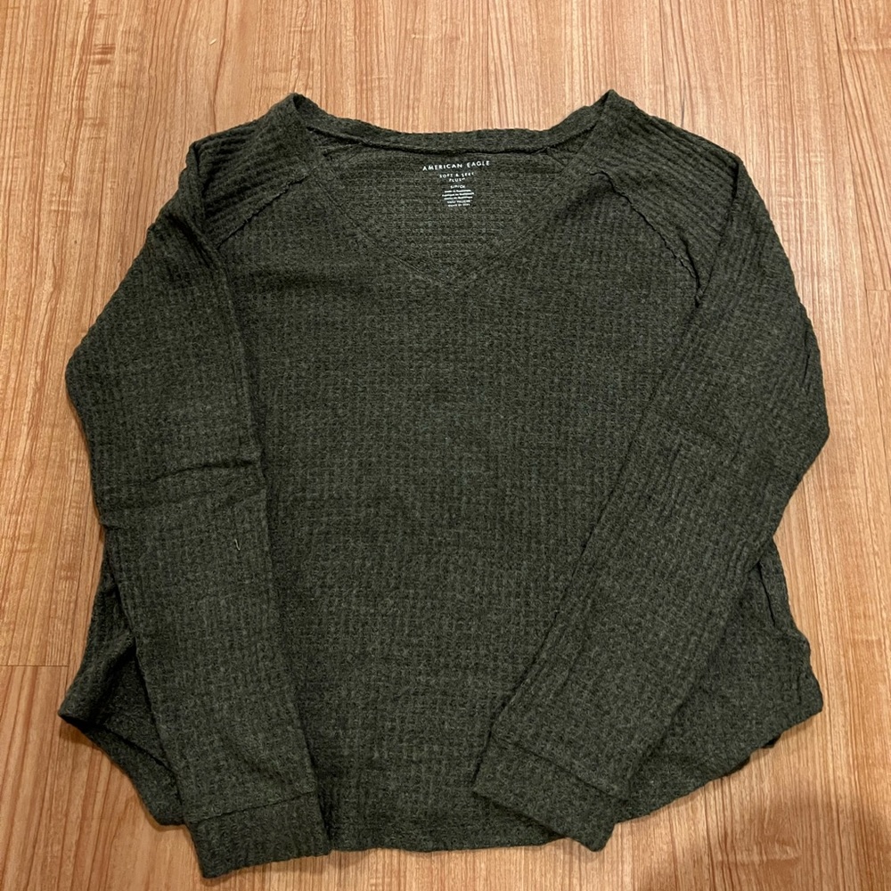 Dark green soft and sexy sweater